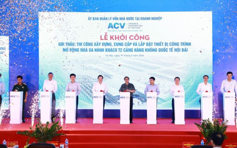 Hà Nội: Khởi công gói thầu 4.600 tỷ đồng, Dự án mở rộng Nhà ga hành khách T2 Nội Bài