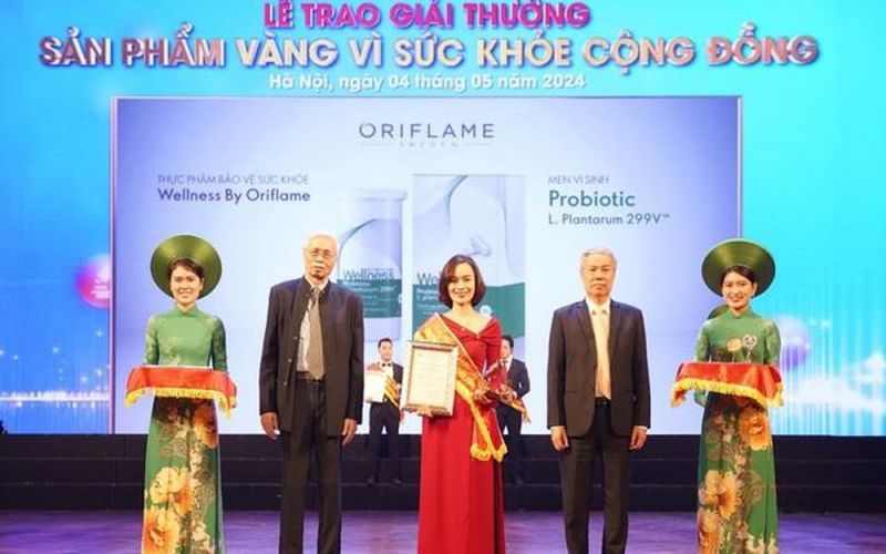 Wellness by Oriflame nhận giải thưởng 'Sản Phẩm Vàng Vì Sức Khỏe Cộng Đồng 2024'